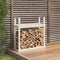 vidaXL - Haardhoutrek - 110x35x108,5 - cm - massief - grenenhout - wit