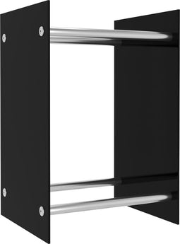 vidaXL - Haardhoutrek - 40x35x60 - cm - glas - zwart