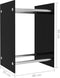 vidaXL - Haardhoutrek - 40x35x60 - cm - glas - zwart