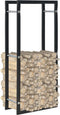 vidaXL - Haardhoutrek - 44x20x100 - cm - staal - zwart