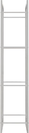 vidaXL - Haardhoutrek - 50x28x132 - cm - roestvrij - staal