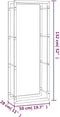 vidaXL - Haardhoutrek - 50x28x132 - cm - staal - matzwart