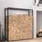 vidaXL - Haardhoutrek - 50x28x56 - cm - staal - matzwart