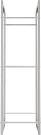 vidaXL - Haardhoutrek - 50x28x94 - cm - roestvrij - staal