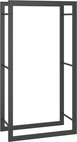 vidaXL - Haardhoutrek - 50x28x94 - cm - staal - matzwart