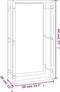 vidaXL - Haardhoutrek - 50x28x94 - cm - staal - matzwart