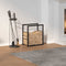 vidaXL - Haardhoutrek - 55x30x61 - cm - staal - zwart