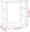 vidaXL - Haardhoutrek - 55x30x61 - cm - staal - zwart