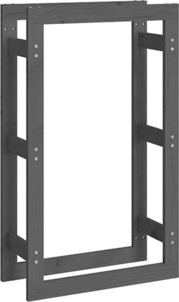 vidaXL - Haardhoutrek - 60 - x - 25 - x - 100 - cm - massief - grenenhout - grijs