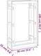 vidaXL - Haardhoutrek - 60 - x - 25 - x - 100 - cm - massief - grenenhout - grijs