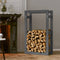 vidaXL - Haardhoutrek - 60 - x - 25 - x - 100 - cm - massief - grenenhout - grijs