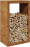 vidaXL - Haardhoutrek - 60x40x100 - cm - cortenstaal