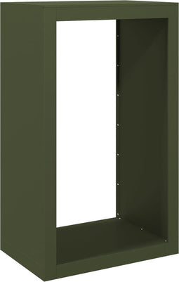vidaXL - Haardhoutrek - 60x40x100 - cm - staal - groen