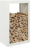 vidaXL - Haardhoutrek - 60x40x100 - cm - staal - wit