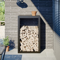 vidaXL - Haardhoutrek - 60x40x100 - cm - staal - zwart