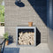 vidaXL - Haardhoutrek - 60x40x60 - cm - gegalvaniseerd - staal