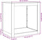 vidaXL - Haardhoutrek - 60x40x60 - cm - roestvrij - staal