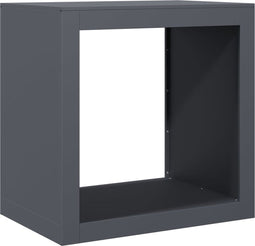 vidaXL - Haardhoutrek - 60x40x60 - cm - staal - antracietkleurig