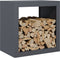 vidaXL - Haardhoutrek - 60x40x60 - cm - staal - antracietkleurig