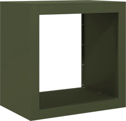 vidaXL - Haardhoutrek - 60x40x60 - cm - staal - groen