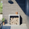 vidaXL - Haardhoutrek - 60x40x60 - cm - staal - wit