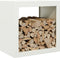 vidaXL - Haardhoutrek - 60x40x60 - cm - staal - wit