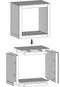 vidaXL - Haardhoutrek - 60x40x60 - cm - staal - wit
