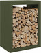 vidaXL - Haardhoutrek - 60x40x80 - cm - staal - groen