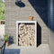 vidaXL - Haardhoutrek - 60x40x80 - cm - staal - wit