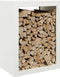 vidaXL - Haardhoutrek - 60x40x80 - cm - staal - wit
