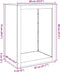 vidaXL - Haardhoutrek - 60x40x80 - cm - staal - wit