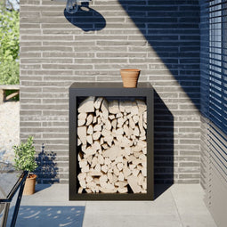 vidaXL - Haardhoutrek - 60x40x80 - cm - staal - zwart