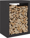 vidaXL - Haardhoutrek - 60x40x80 - cm - staal - zwart