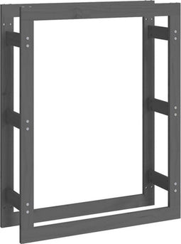vidaXL - Haardhoutrek - 80x25x100 - cm - massief - grenenhout - grijs