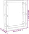 vidaXL - Haardhoutrek - 80x25x100 - cm - massief - grenenhout - grijs