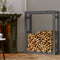 vidaXL - Haardhoutrek - 80x25x100 - cm - massief - grenenhout - grijs