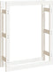 vidaXL - Haardhoutrek - 80x25x100 - cm - massief - grenenhout - wit