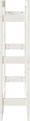 vidaXL - Haardhoutrek - 80x25x100 - cm - massief - grenenhout - wit