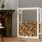vidaXL - Haardhoutrek - 80x25x100 - cm - massief - grenenhout - wit
