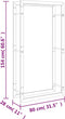 vidaXL - Haardhoutrek - 80x28x154 - cm - roestvrij - staal