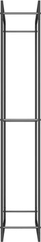 vidaXL - Haardhoutrek - 80x28x154 - cm - staal - matzwart