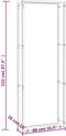 vidaXL - Haardhoutrek - 80x28x222 - cm - staal - matzwart
