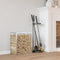 vidaXL - Haardhoutrek - 80x28x86 - cm - roestvrij - staal