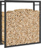 vidaXL - Haardhoutrek - 80x28x86 - cm - staal - matzwart