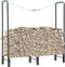 vidaXL - Haardhoutrek - met - basis - 37x37x113 - cm - staal - zwart