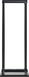 vidaXL - Haardhoutrek - met - basis - 37x37x113 - cm - staal - zwart