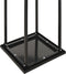 vidaXL - Haardhoutrek - met - basis - 37x37x113 - cm - staal - zwart