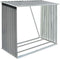 vidaXL - Haardhoutschuur - 163x83x154 - cm - gegalvaniseerd - staal - grijs