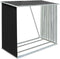 vidaXL - Haardhoutschuur - 163x83x154 - cm - gegalvaniseerd - staal - antraciet