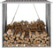 vidaXL - Haardhoutschuur - 163x83x154 - cm - gegalvaniseerd - staal - bruin